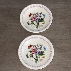 Portmeirion Floral Bowls - White and Pink